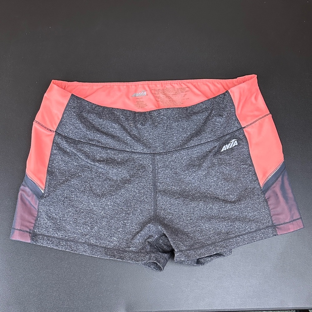 Avia Women's Athletic Shorts in Gray and Coral